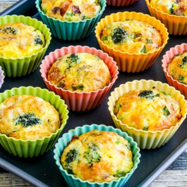 Keto Egg Muffins with Broccoli, Bacon, and Cheese